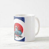 Mod Motorfiets vintage poster Koffiemok (Voorkant rechts)