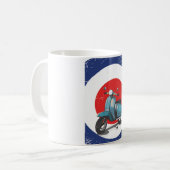 Mod Motorfiets vintage poster Koffiemok (Voorkant links)