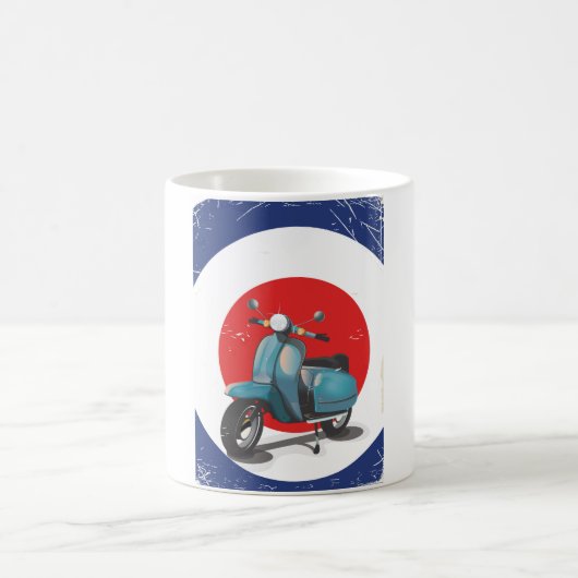 Mod Motorfiets vintage poster Koffiemok (Center)
