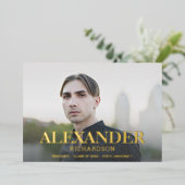 Mod Name Photo Graduation Party Folie Uitnodiging (Staand Voorkant)