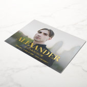 Mod Name Photo Graduation Party Folie Uitnodiging (Gedraaid)