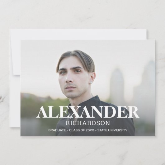 Mod Name Photo Graduation Party Kaart (Voorkant)