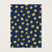 Mod Navy Blue Gold-cirkels met schermkaarten Visitekaartje (Achterkant)