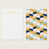 Mod Navy Peach Gold Earling Display Kaarten Visitekaartje (Voorkant /achterkant)