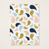 Mod Navy Peach Gold Earling Display Kaarten Visitekaartje (Achterkant)