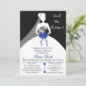 Mod Navy veegt het keukenVrijgezellenfeest uit Kaart (Staand voorkant)