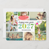 Mod Nieuwjaar 6 Foto Collage Kerstkaart (Voorkant)