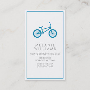 Mod Ocean Blue Fiets Contactkaartje
