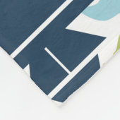 Mod Ocean Creatures, Zee dieren, nautische gewoont Fleece Deken (Hoek)