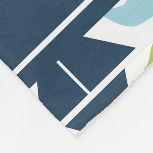 Mod Ocean Creatures, Zee dieren, nautische gewoont Fleece Deken (Hoek)