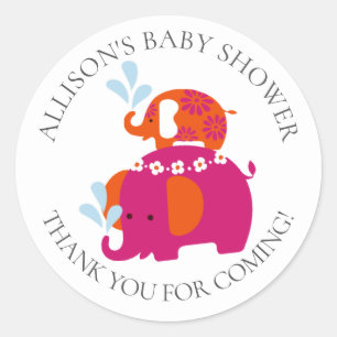 Mod Olifanten Baby shower Sticker