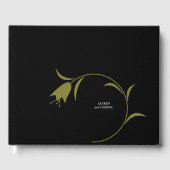 MOD OLIJF & ZWARTE TULP BRUILOFT GASTENBOEK (Voorkant)