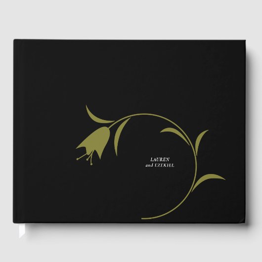 MOD OLIJF & ZWARTE TULP BRUILOFT GASTENBOEK (Voorkant)