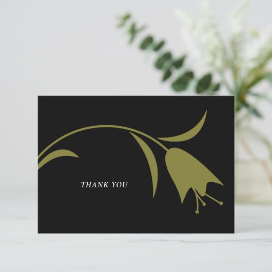 MOD OLIJFTULP BRUILOFT BEDANKKAART (Staand voorkant)