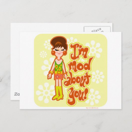 Mod over je meisje briefkaart (Voorkant / Achterkant)