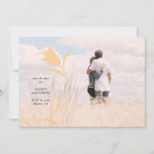 MOD PAARS TULP TROUWEN SAVE THE DATE KAART (Voorkant)