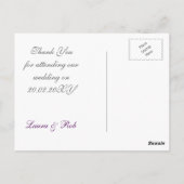 Mod paarse, blauwgroen blauwe pauw bedankjes briefkaart (Achterkant)