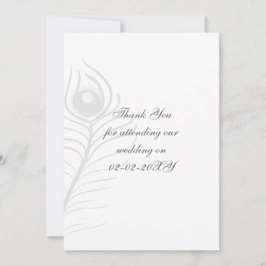 Mod paarse, blauwgroen blauwe pauw bruiloft Hartel Kaart (Achterkant)