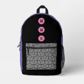 Mod Paarse Monogram Rugzak (Voorkant)