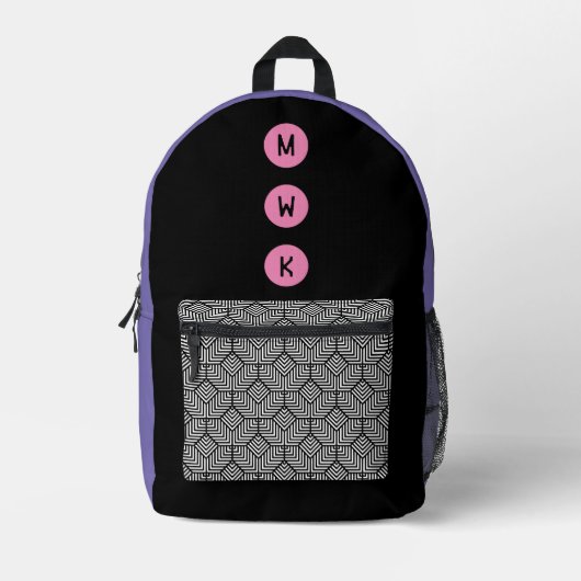 Mod Paarse Monogram Rugzak (Voorkant)