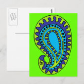 Mod Paisley Briefkaart (Voorkant / Achterkant)