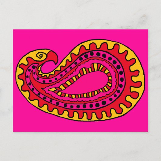 Mod Paisley Briefkaart (Voorkant)