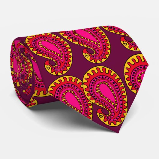Mod Paisley Stropdas (Opgerold)