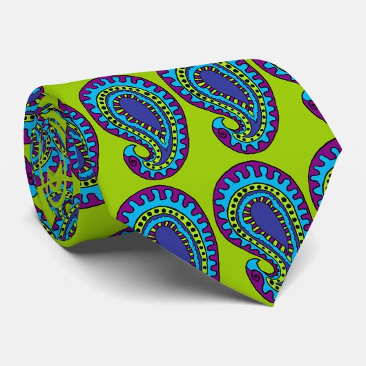 Mod Paisley Stropdas (Opgerold)