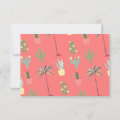 Mod Palm Springs Trouwbord RSVP kaarten (Achterkant)