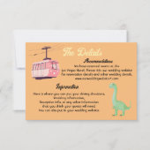 Mod Palm Springs Wedding Details Informatie Kaart (Voorkant)