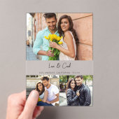 MOD Para Photo Trio H Save the Date Acryl Uitnodigingen (Insitu (Draagbaar))
