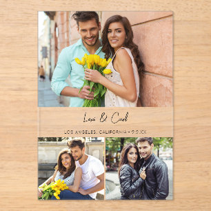 MOD Para Photo Trio H Save the Date Acryl Uitnodigingen