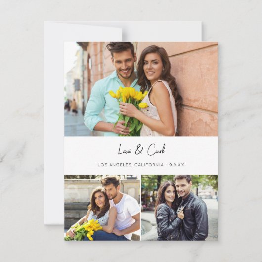 MOD Para Photo Trio H Save the Date - Small Kaart (Voorkant)