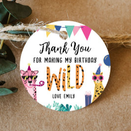 Mod Party Animals Kind verjaardagsfeest voorkeurst Bedankjes Labels