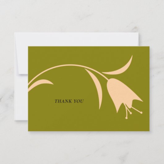 MOD PEACH & OLIJFTULP BRUILOFT BEDANKKAART (Voorkant)