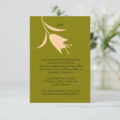 MOD PEACH & OLIJFTULP BRUILOFT INFORMATIEKAARTJE (Staand voorkant)