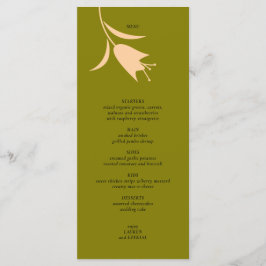 MOD PEACH & OLIJFTULP BRUILOFT MENU