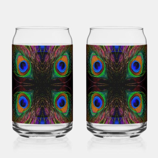Mod Peacock Blikvorm Glas (Voorkant)