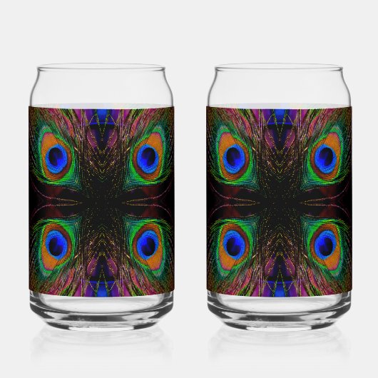 Mod Peacock Blikvorm Glas (Achterkant)