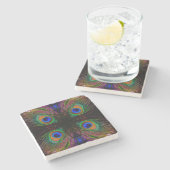 Mod Peacock Stenen Onderzetter (Zijkant)