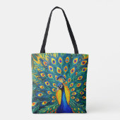 Mod Peacock Tote Bag (Achterkant)