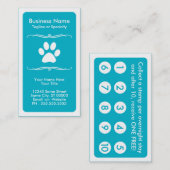 mod pet paw - trouwerekkaart klantenkaartje (Voorkant / Achterkant)