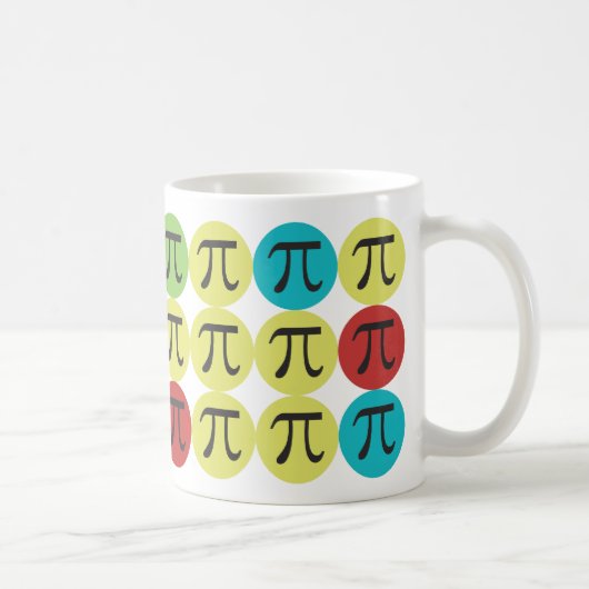 Mod Pi - Colorful Pi Gift Koffiemok (Rechts)