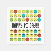 Mod Pi - Happy Pi Day Party Paper Napkins Servet (Voorkant)