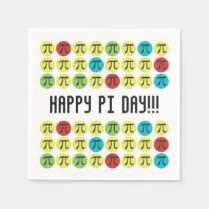 Mod Pi - Happy Pi Day Party Paper Napkins Servet