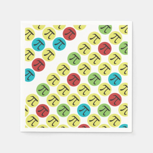 Mod PI - Happy Pi Day Party Supply Paper Napkins Servet (Voorkant)