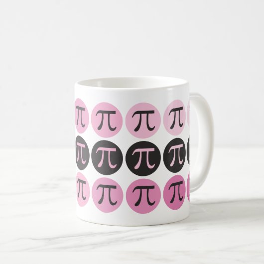 Mod Pi - Roze Pi Gift Mok (Voorkant rechts)