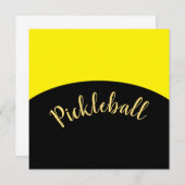 Mod Pickleball Script Helder Geel Zwart Curves Kaart (Voorkant / Achterkant)