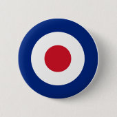 MOD Pinback Button Blue Red en White (Voorkant)