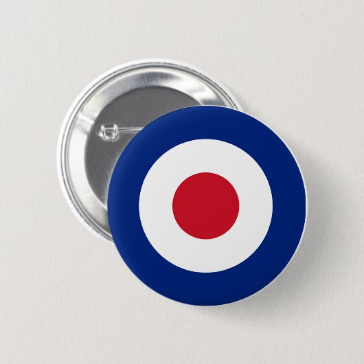 MOD Pinback Button Blue Red en White (Voorkant /achterkant)